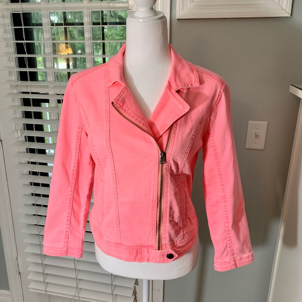 Abercrombie & Fitch Denim Neon Jacket